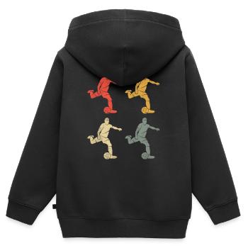 Soccer Player Retro Soccer Player Soccer Player - Kids Premium Organic Zip-up Hoodie - black - Back - AI Model Kid Male (0cm)