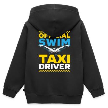 Offizieller Schwimmtaxifahrer Taxi Taxifahrer Taxifahrer - Kinder Premium Organic Zip Hoodie - Schwarz - Hinten - AI Model Kid Male (0cm)