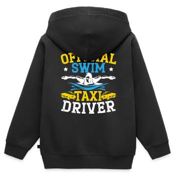 Offizieller Schwimmtaxifahrer Taxi Taxifahrer Taxifahrer - Kinder Premium Organic Zip Hoodie - Schwarz - Hinten - AI Model Kid Male (0cm)