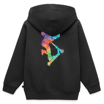 Kick Scooter Colorful Scooter Rider Stunt Scooter - Kids Premium Organic Zip-up Hoodie - black - Back - AI Model Kid Male (0cm)