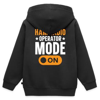 Ham Radio Operator Mode Radio Operator Ham Radio - Kids Premium Organic Zip-up Hoodie - black - Back - AI Model Kid Male (0cm)