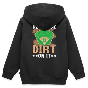Rub Some Dirt On It Baseball Player Baseball Coach - Kids Premium Organic Zip-up Hoodie - black - Back - AI Model Kid Male (0cm)