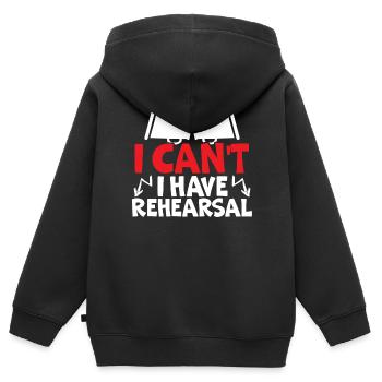 Ich kann nicht haben Probekünstler Schauspielerin Schauspieler - Kinder Premium Organic Zip Hoodie - Schwarz - Hinten - AI Model Kid Male (0cm)