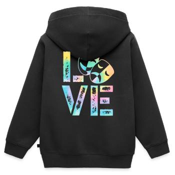 Répétition de théâtre Artiste Actrice Actrice - Sweat Premium à capuche zippé enfant bio - noir - Dos - AI Model Kid Male (0cm)