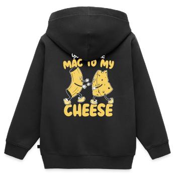 You're The Mac To My Cheese Eater Cheesy Food - Kids Premium Organic Zip-up Hoodie - black - Back - AI Model Kid Male (0cm)