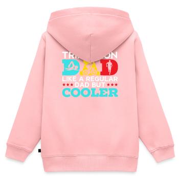 Triathlon Athlet Triathlet Schwimmen Radfahren Laufen - Kinder Premium Organic Zip Hoodie - Rosa - Hinten - AI Model Kid Female (0cm)