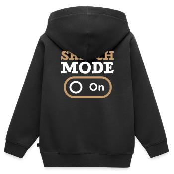 Skizzieren Zeichnen Kritzeln Zeichnen Zeichner - Kinder Premium Organic Zip Hoodie - Schwarz - Hinten - AI Model Kid Male (0cm)