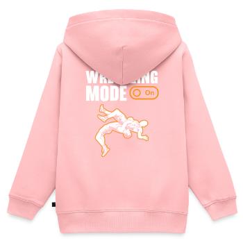 Wrestling Fan Wrestler Wrestle Grappling Wrestling - Sweat Premium à capuche zippé enfant bio - rose - Dos - AI Model Kid Female (0cm)