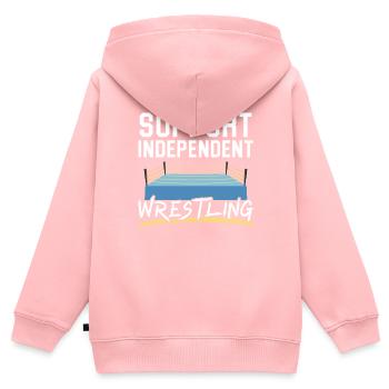 Wrestling Fan Wrestler Wrestle Grappling Wrestling - Sweat Premium à capuche zippé enfant bio - rose - Dos - AI Model Kid Female (0cm)