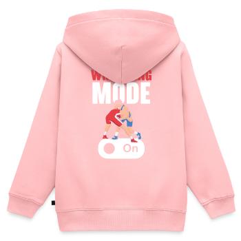 Wrestling Fan Wrestler Wrestle Grappling Wrestling - Sweat Premium à capuche zippé enfant bio - rose - Dos - AI Model Kid Female (0cm)