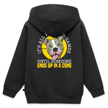 Tierarzt Tierarzt Tierarzt - Kinder Premium Organic Zip Hoodie - Schwarz - Hinten - AI Model Kid Male (0cm)