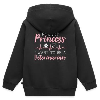 Tierflüsterer, Tierarzt, Tierarzt, Tierarzt - Kinder Premium Organic Zip Hoodie - Schwarz - Hinten - AI Model Kid Male (0cm)