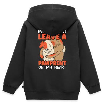 Tierflüsterer, Tierarzt, Tierarzt, Tierarzt - Kinder Premium Organic Zip Hoodie - Schwarz - Hinten - AI Model Kid Male (0cm)