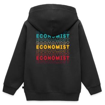Wirtschaftswissenschaftler Wirtschaftslehrer Beruf Wirtschaft Wirtschaft - Kinder Premium Organic Zip Hoodie - Schwarz - Hinten - AI Model Kid Male (0cm)