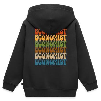 Wirtschaftswissenschaftler Wirtschaftslehrer Beruf Wirtschaft Wirtschaft - Kinder Premium Organic Zip Hoodie - Schwarz - Hinten - AI Model Kid Male (0cm)