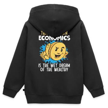 Wirtschaftswissenschaftler Wirtschaftslehrer Beruf Wirtschaft Wirtschaft - Kinder Premium Organic Zip Hoodie - Schwarz - Hinten - AI Model Kid Male (0cm)