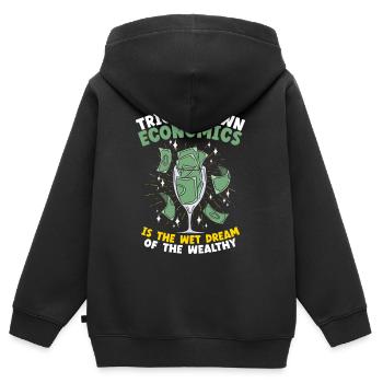 Wirtschaftswissenschaftler Wirtschaftslehrer Beruf Wirtschaft Wirtschaft - Kinder Premium Organic Zip Hoodie - Schwarz - Hinten - AI Model Kid Male (0cm)