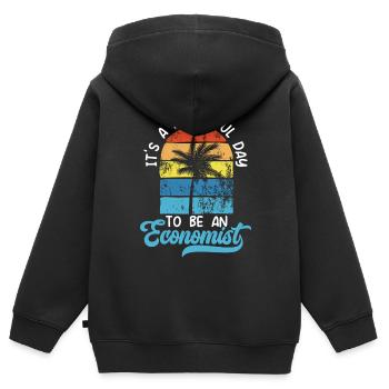 Wirtschaftswissenschaftler Wirtschaftslehrer Beruf Wirtschaft Wirtschaft - Kinder Premium Organic Zip Hoodie - Schwarz - Hinten - AI Model Kid Male (0cm)