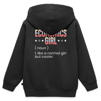 Wirtschaftswissenschaftler Wirtschaftslehrer Beruf Wirtschaft Wirtschaft - Kinder Premium Organic Zip Hoodie - Schwarz - Hinten - AI Model Kid Male (0cm)