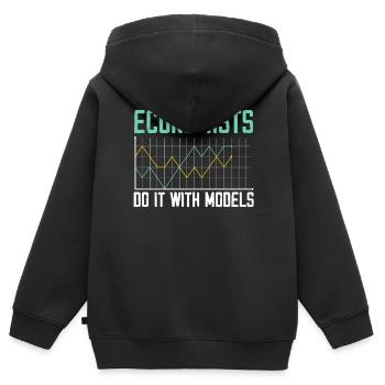 Wirtschaftswissenschaftler Wirtschaftslehrer Beruf Wirtschaft Wirtschaft - Kinder Premium Organic Zip Hoodie - Schwarz - Hinten - AI Model Kid Male (0cm)