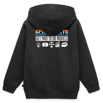 Wirtschaftswissenschaftler Wirtschaftslehrer Beruf Wirtschaft Wirtschaft - Kinder Premium Organic Zip Hoodie - Schwarz - Hinten - AI Model Kid Male (0cm)