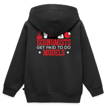 Wirtschaftswissenschaftler Wirtschaftslehrer Beruf Wirtschaft Wirtschaft - Kinder Premium Organic Zip Hoodie - Schwarz - Hinten - AI Model Kid Male (0cm)