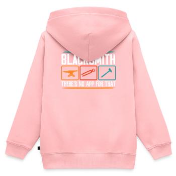 Blacksmith Hammer Metalsmith Forging Blacksmithing - Kids Premium Organic Zip-up Hoodie - rose - Back - AI Model Kid Female (0cm)