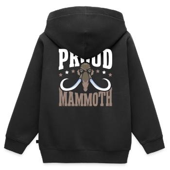 Mammoth Elephant Wildlife Extinct Animal Lover - Kids Premium Organic Zip-up Hoodie - black - Back - AI Model Kid Male (0cm)