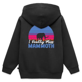 Mammoth Elephant Wildlife Extinct Animal Lover - Kids Premium Organic Zip-up Hoodie - black - Back - AI Model Kid Male (0cm)