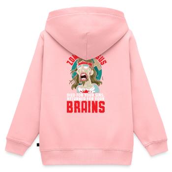 Atheismus Anti-Religion Agnostiker Freidenker Atheist - Kinder Premium Organic Zip Hoodie - Rosa - Hinten - AI Model Kid Female (0cm)