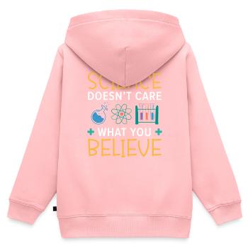 Atheismus Anti-Religion Agnostiker Freidenker Atheist - Kinder Premium Organic Zip Hoodie - Rosa - Hinten - AI Model Kid Female (0cm)