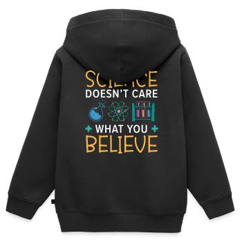 Athéisme Anti-religion Agnostique Libre Penseur Athée - Sweat Premium à capuche zippé enfant bio - noir - Dos - AI Model Kid Male (0cm)