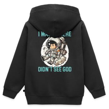 Athéisme Anti-religion Agnostique Libre Penseur Athée - Sweat Premium à capuche zippé enfant bio - noir - Dos - AI Model Kid Male (0cm)