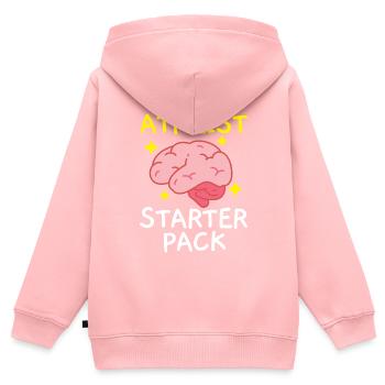 Atheismus Anti-Religion Agnostiker Freidenker Atheist - Kinder Premium Organic Zip Hoodie - Rosa - Hinten - AI Model Kid Female (0cm)