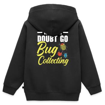 Bug Catcher Bug Expert Insect Lover Entomology - Kids Premium Organic Zip-up Hoodie - black - Back - AI Model Kid Male (0cm)