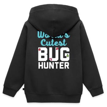 Bug Catcher Bug Expert Insect Lover Entomology - Kids Premium Organic Zip-up Hoodie - black - Back - AI Model Kid Male (0cm)