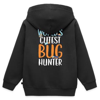 Bug Catcher Bug Expert Insect Lover Entomology - Kids Premium Organic Zip-up Hoodie - black - Back - AI Model Kid Male (0cm)