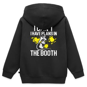 It's not a barrel, it's a flow indicator body - Kids Premium Organic Zip-up Hoodie - black - Back - AI Model Kid Male (0cm)