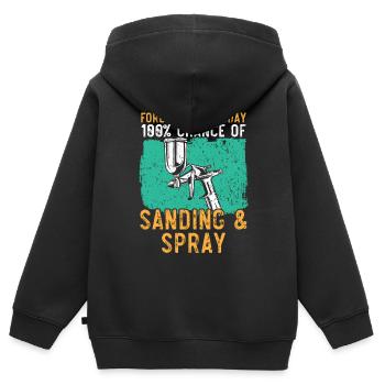 I can't, I have plans in the cabin Karos - Kids Premium Organic Zip-up Hoodie - black - Back - AI Model Kid Male (0cm)