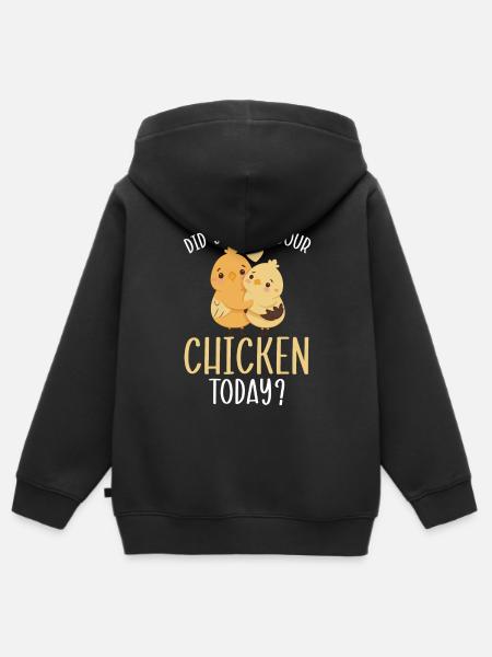Hühnerbauer Hühnerflüsterer Bauernhoftier - Kinder Premium Organic Zip Hoodie - Schwarz