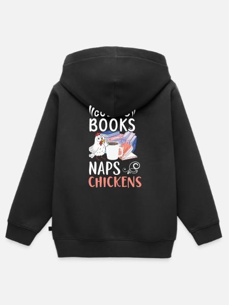 Hühnerbauer Hühnerflüsterer Bauernhoftier - Kinder Premium Organic Zip Hoodie - Schwarz