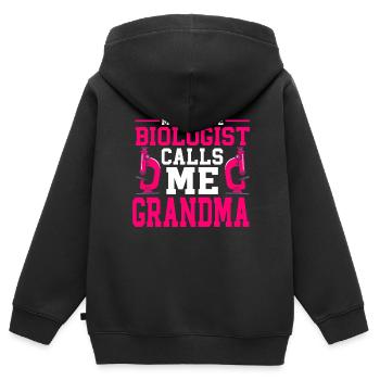 Biology Gift Biologist - Kids Premium Organic Zip-up Hoodie - black - Back - AI Model Kid Male (0cm)