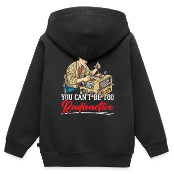 Amateurfunker Morsecode Radioaktivität - Kinder Premium Organic Zip Hoodie - Schwarz - Hinten - AI Model Kid Male (0cm)