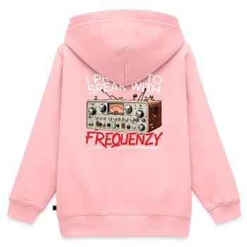 Ham Radio Operator Morse Code Radioactivity - Kids Premium Organic Zip-up Hoodie - rose - Back - AI Model Kid Female (0cm)