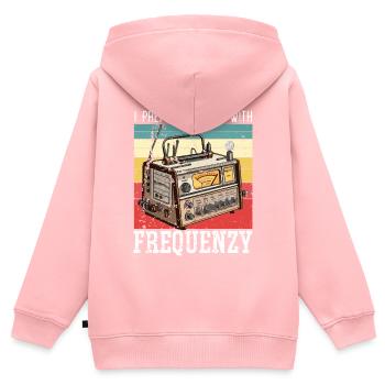 Ham Radio Operator Morse Code Radioactivity - Kids Premium Organic Zip-up Hoodie - rose - Back - AI Model Kid Female (0cm)