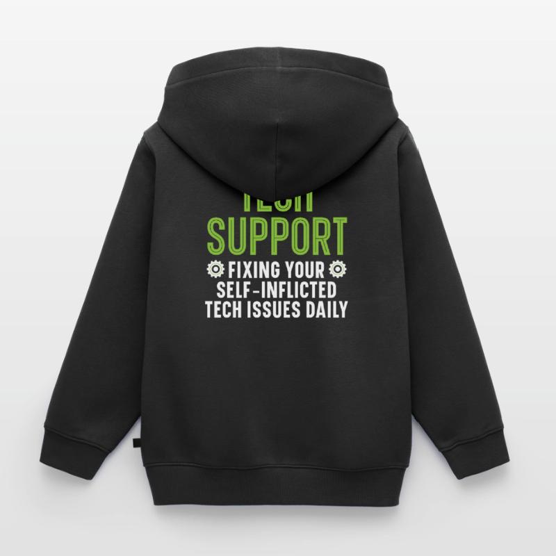Don't worry, I know a thing or two about computers Kids Premium Organic Zip-up Hoodie