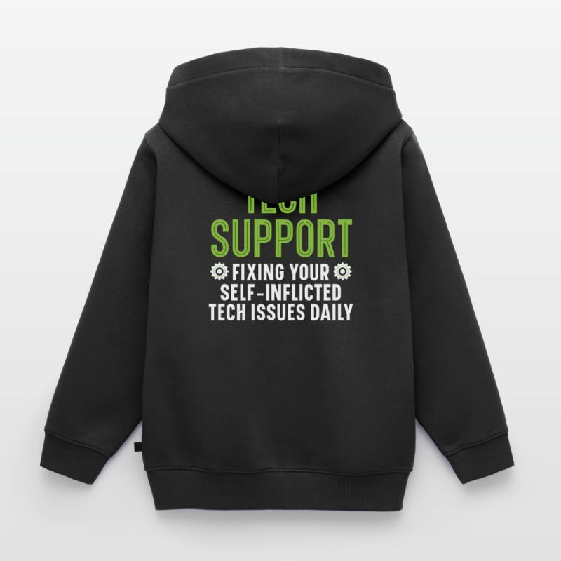 Don't worry, I know a thing or two about computers Kids Premium Organic Zip-up Hoodie