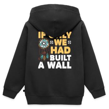 Tag der indigenen Ureinwohner Amerikas - Kinder Premium Organic Zip Hoodie - Schwarz - Hinten - AI Model Kid Male (0cm)