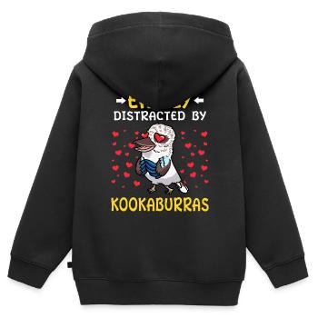 Laughing Hans Vogel Jägerliest - Sweat Premium à capuche zippé enfant bio - noir - Dos - AI Model Kid Male (0cm)