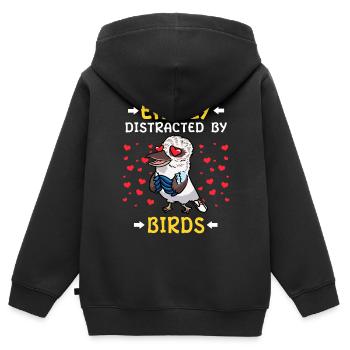 Laughing Hans Vogel Jägerliest - Sweat Premium à capuche zippé enfant bio - noir - Dos - AI Model Kid Male (0cm)